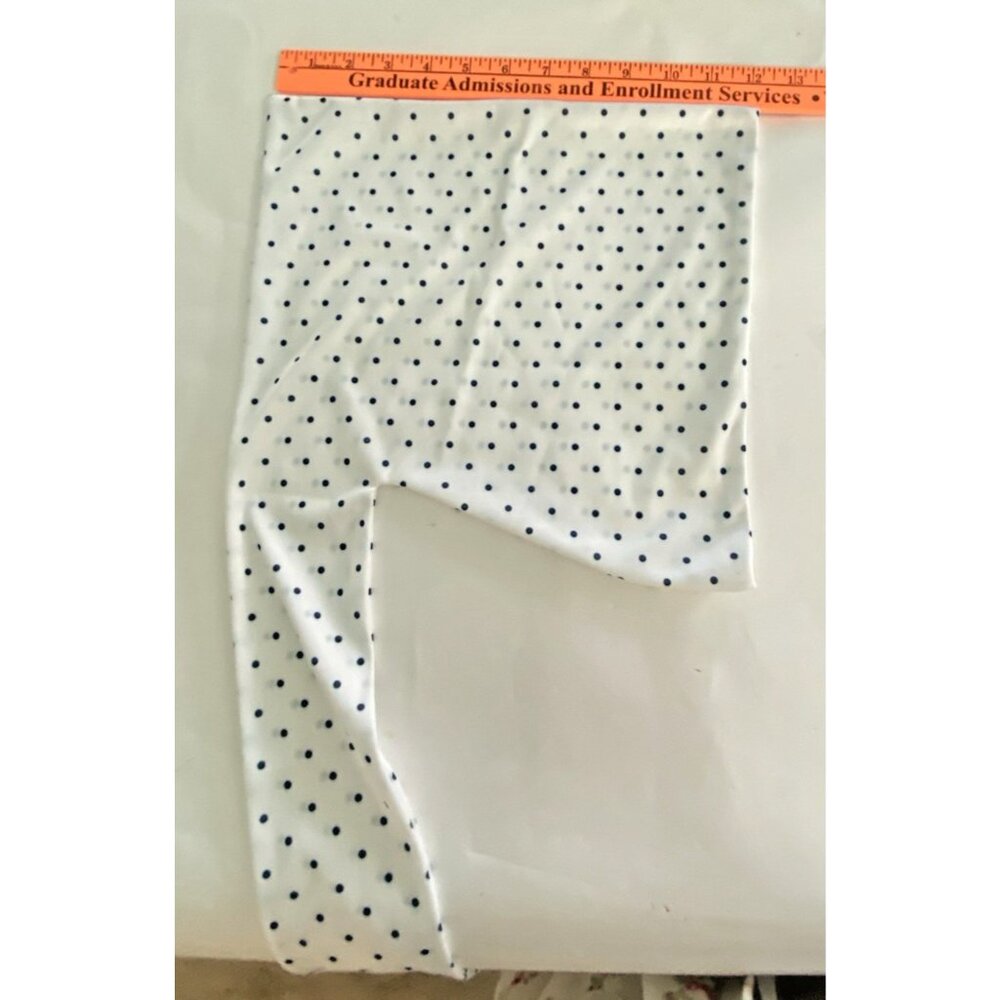Vintage Mod Polka Dot Scarf Asymmetric Loop Nautical Classic Spring Retro Modest - Picture 4 of 6